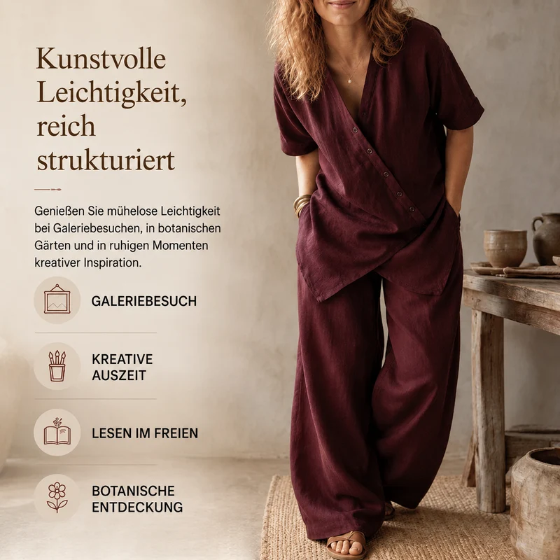 Osterlah | Asymmetrisches Zweiteiler-Set mit weiter Hose