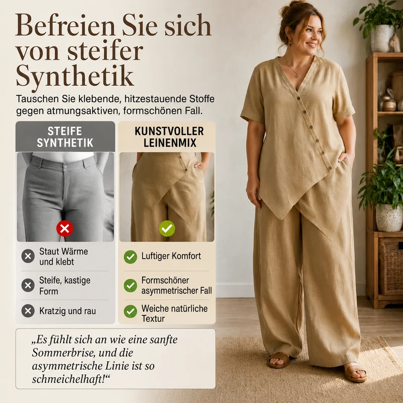 Osterlah | Asymmetrisches Zweiteiler-Set mit weiter Hose
