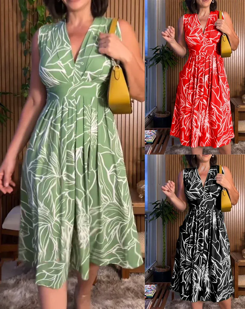 Relanie | Tailliertes Sommerkleid mit fließendem Rock