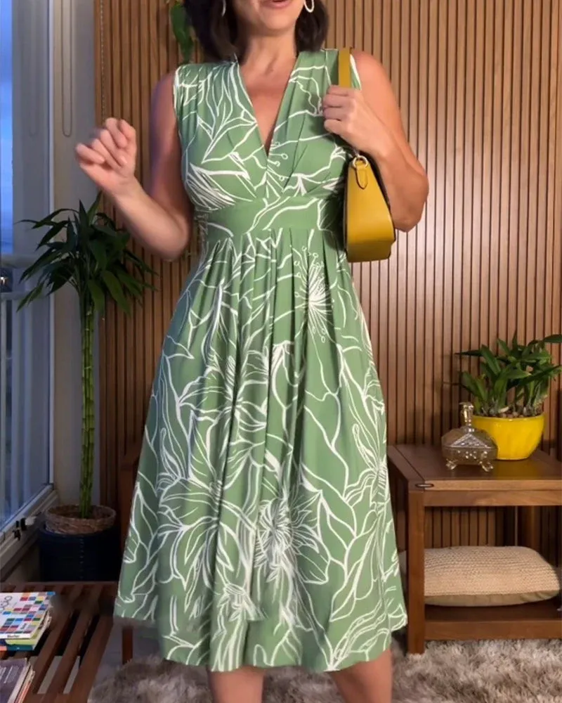 Relanie | Tailliertes Sommerkleid mit fließendem Rock