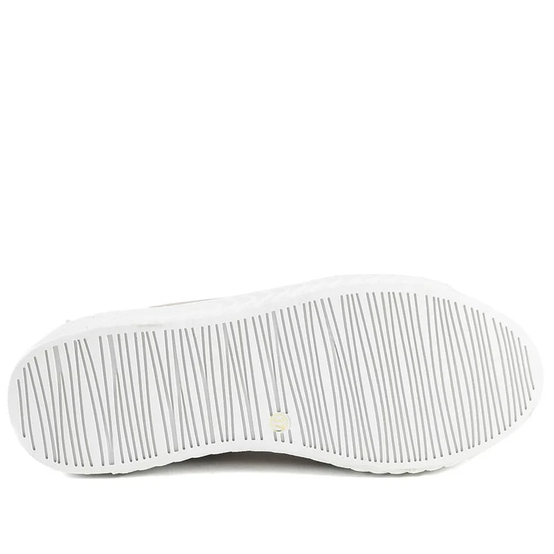 Wide Fit Leather Breathable Platform Trainers - BRK43000 / 328 558 - Stone