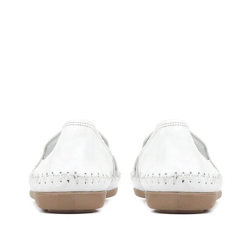 Leather Slip-On Pumps - GOKH29000 / 316 901 - White