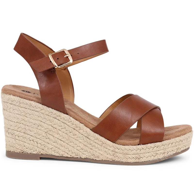 Lightweight Wedge Espadrilles - WBINS37095 / 323 624 - Tan