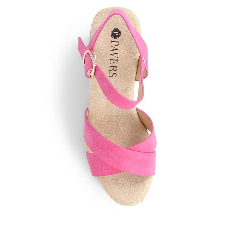 Lightweight Wedge Espadrilles - WBINS37095 / 323 624 - Pink