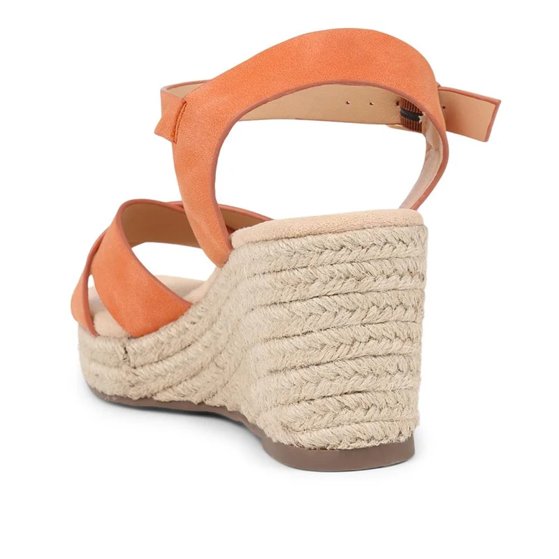 Lightweight Wedge Espadrilles - WBINS37095 / 323 624 - Orange