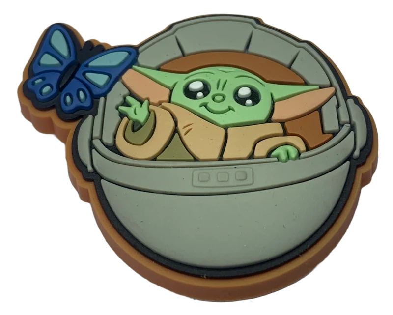 Crocs Jibbitz Star Wars Grogu Baby mit Schmetterlingsanhänger
