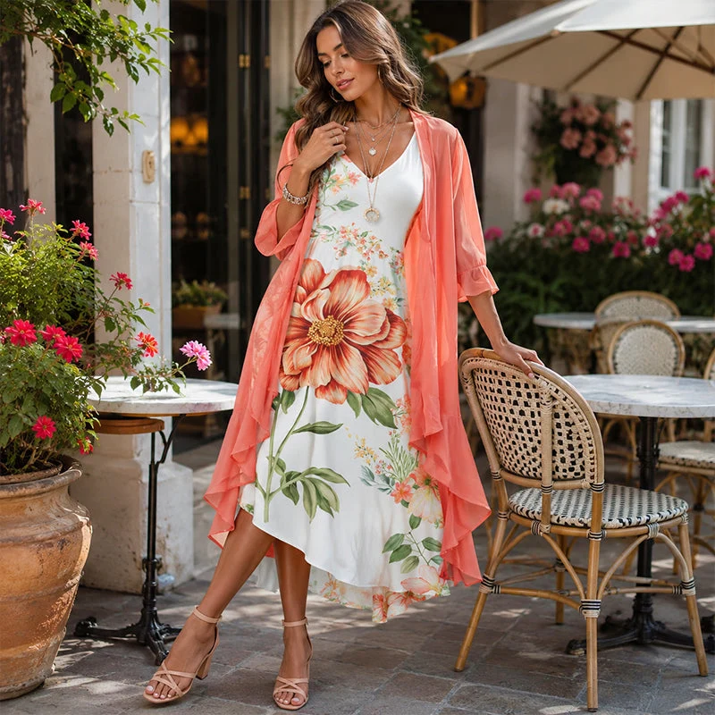 Sylveign | Fließendes Swingkleid mit Blumenprint