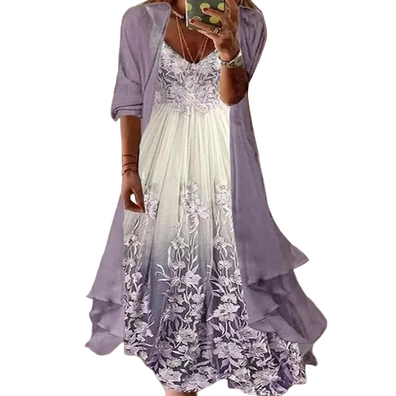 Sylveign | Fließendes Swingkleid mit Blumenprint