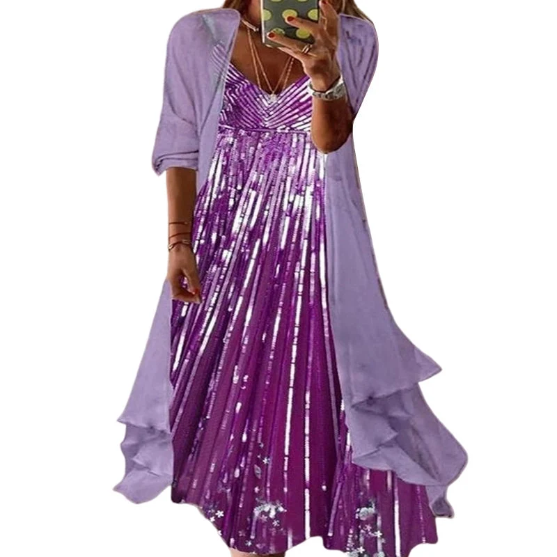 Sylveign | Fließendes Swingkleid mit Blumenprint