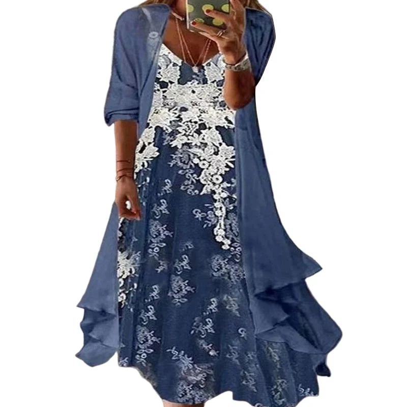 Sylveign | Fließendes Swingkleid mit Blumenprint