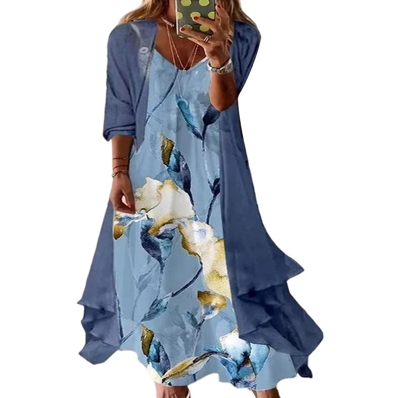 Sylveign | Fließendes Swingkleid mit Blumenprint