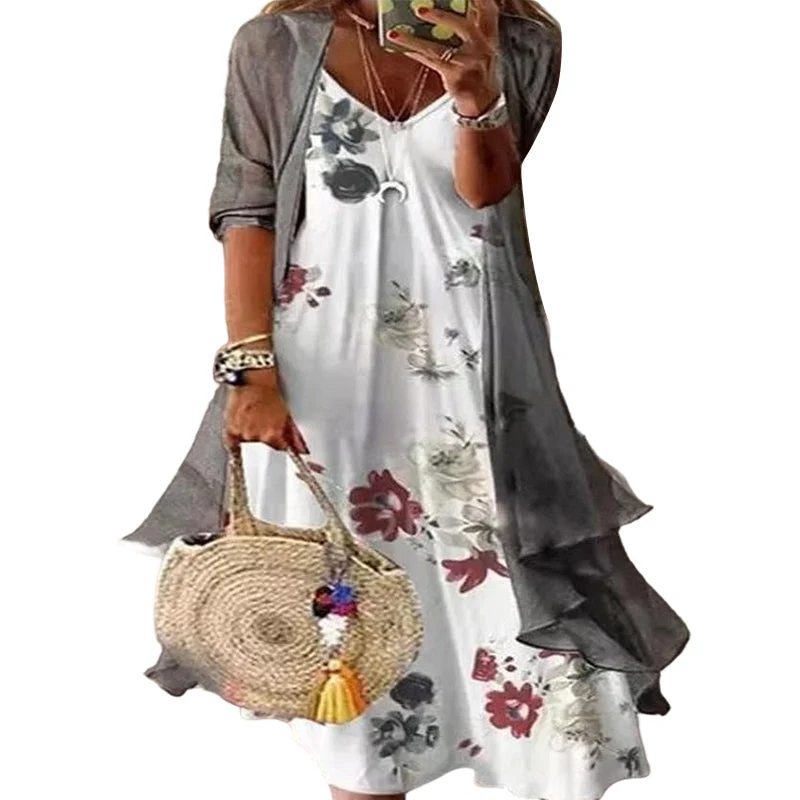Sylveign | Fließendes Swingkleid mit Blumenprint