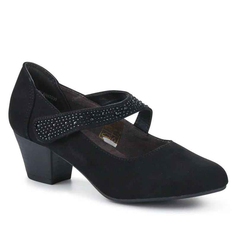 Wide-Fit Cone-Heel Mary Janes - PLAN40030 / 326 845