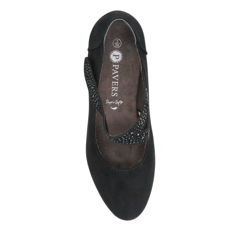 Wide fit Cone Heeled Mary Janes - PLAN40030 / 326 845 - Black
