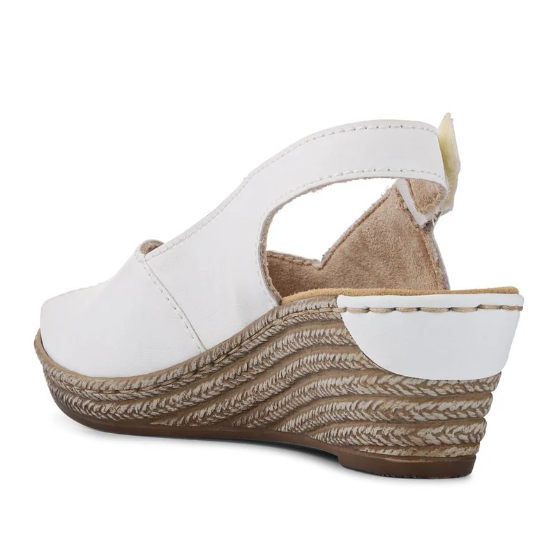 Smart Leather Slingback Sandals - RKR41537 / 327 287 - White