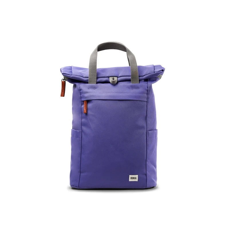 ROKA Finchley Eine mittelgroße Tasche aus recyceltem Canvas von Peri Purple