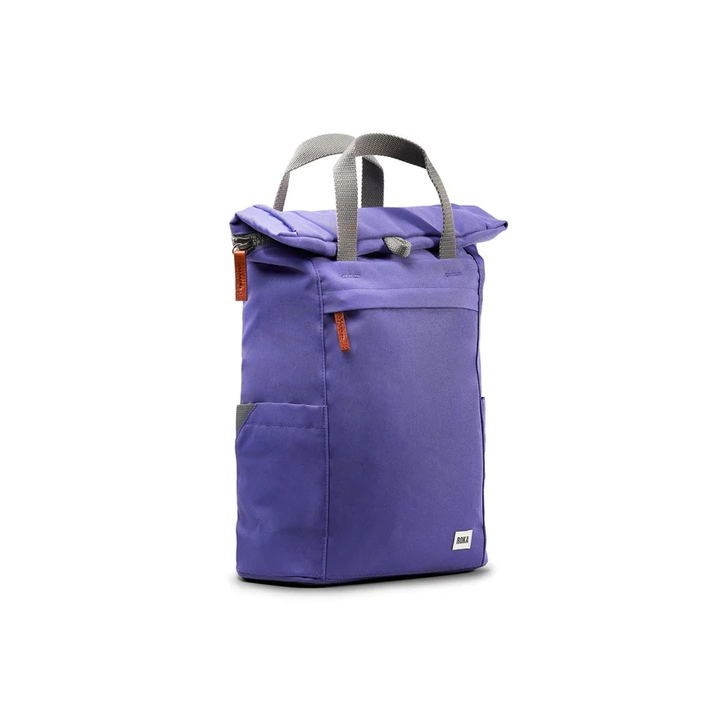 ROKA Finchley Eine mittelgroße Tasche aus recyceltem Canvas von Peri Purple