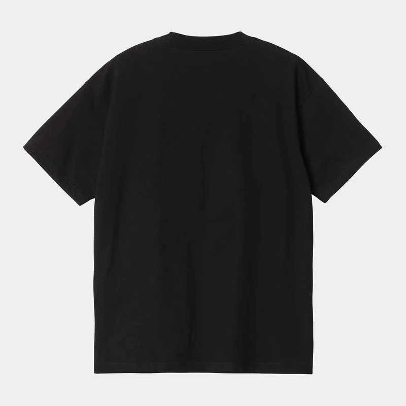 Carhartt WIP Herren Ollie Mac Icy Lake Kurzarm-Bio-T-Shirt – Schwarz