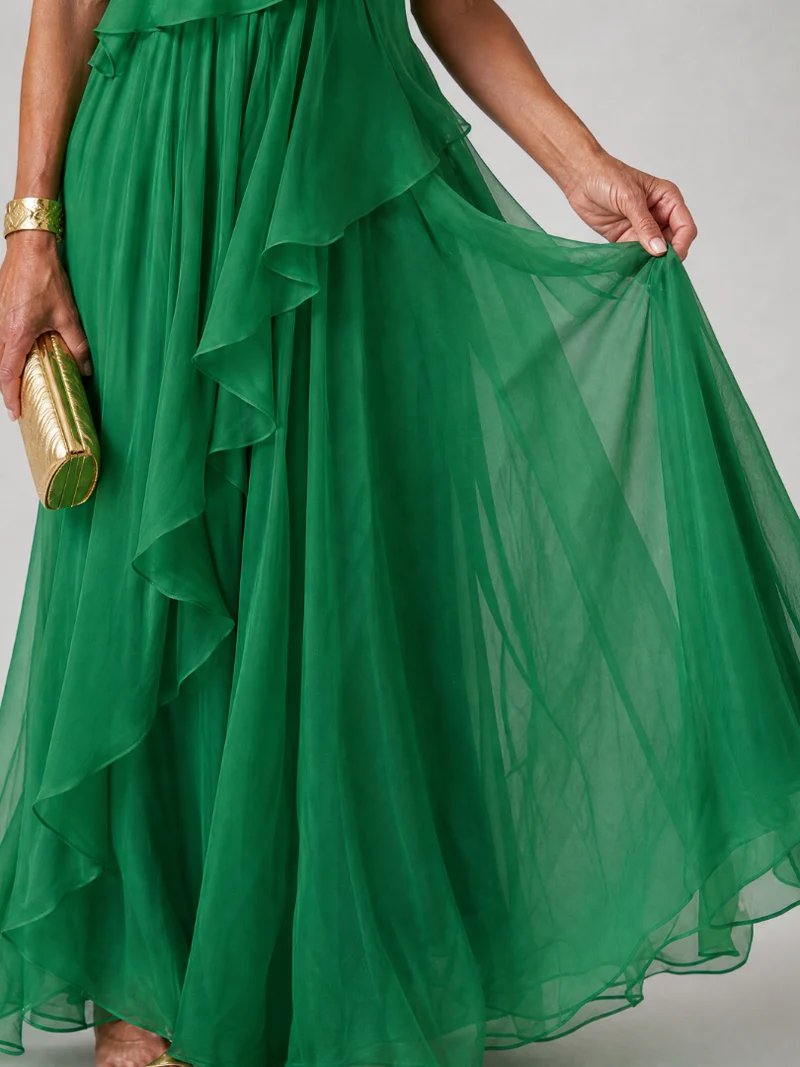 Parietta | Elegantes Maxikleid mit asymmetrischem Ausschnitt
