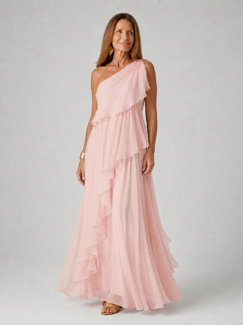 Parietta | Elegantes Maxikleid mit asymmetrischem Ausschnitt