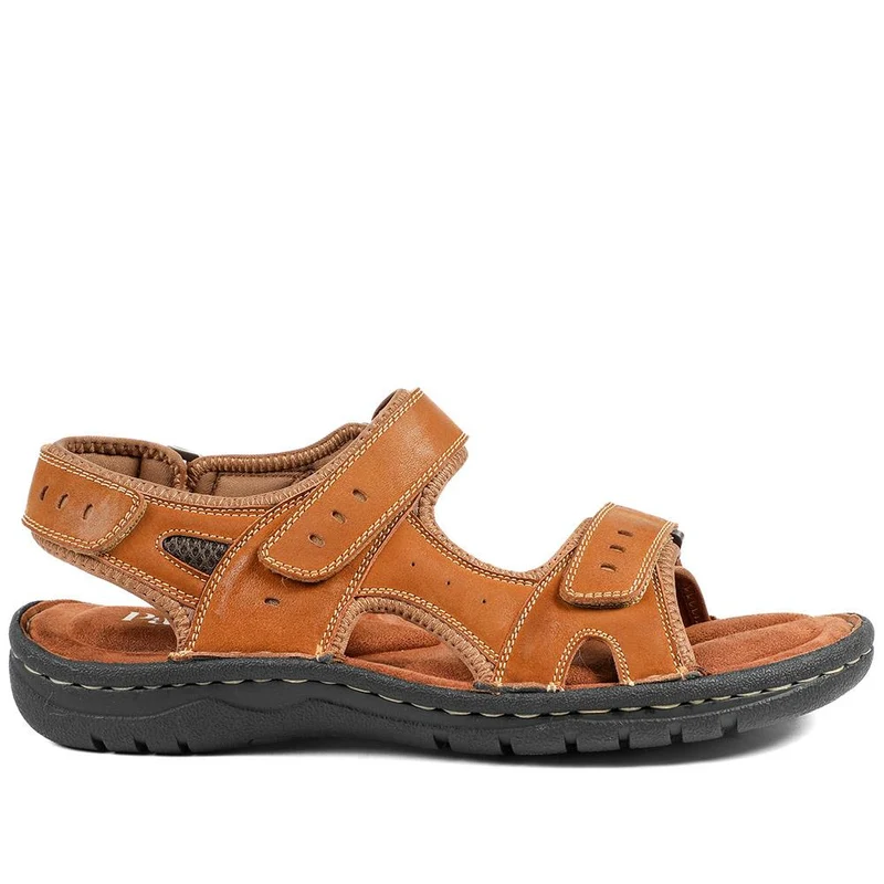 Leather Dual Fit Sandals - AATRA43006 / 328 929 - Tan
