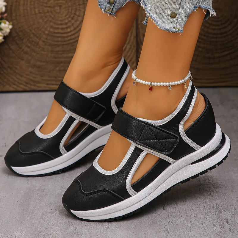 Elavie | Atmungsaktive Freizeitschuhe mit Klettverschluss und dicker Sohle