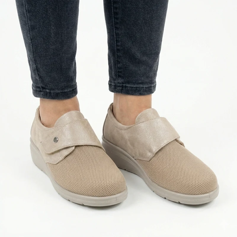 Fia | Atmungsaktive Komfortschuhe mit verstellbarem Klettverschluss