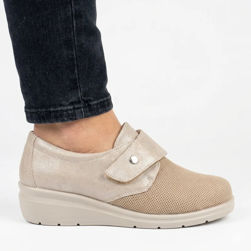 Fia | Atmungsaktive Komfortschuhe mit verstellbarem Klettverschluss