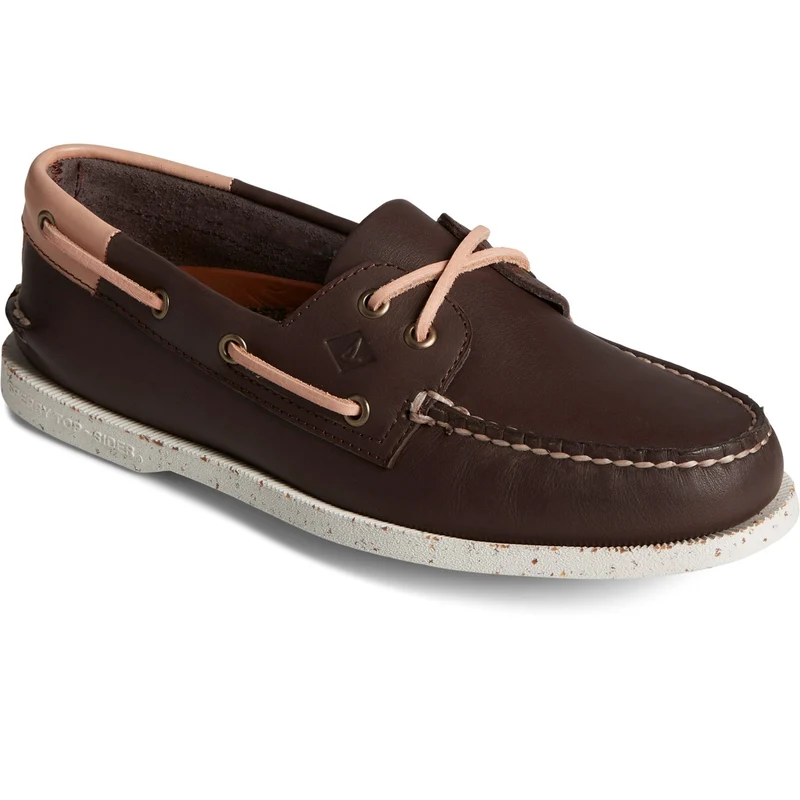 Sperry Herren A/O 2-Eye Veg Re-Tan Leder Bootsschuhe - Schokolade