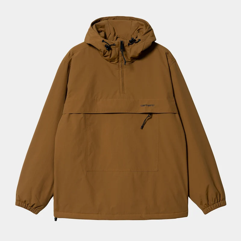Carhartt WIP Herren-Windbreaker-Pulloverjacke – Deep Hamilton Brown