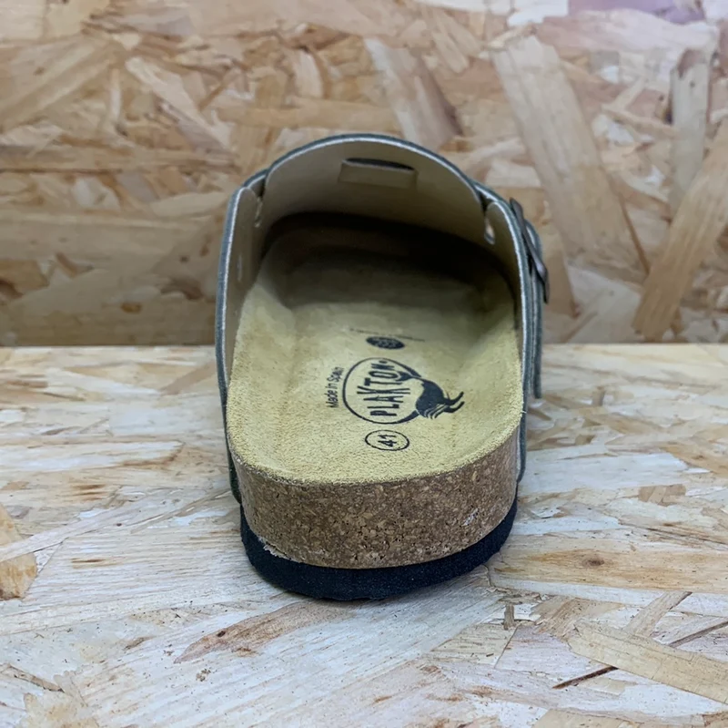 Plakton Gibraltar Pantoletten aus Leder für Herren - Khaki