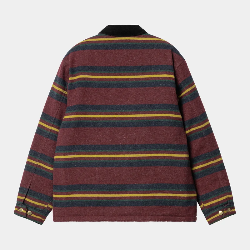 Carhartt WIP Oregon-Jacke für Herren – Bordeaux (Starco-Streifen)
