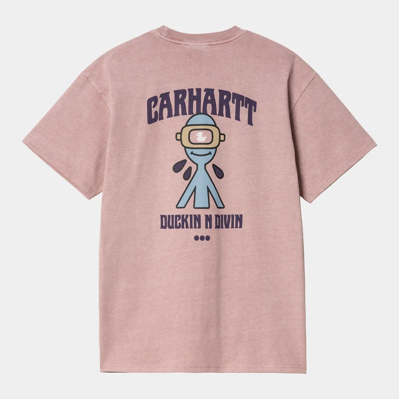 Carhartt WIP Herren Duckin' T-Shirt – Glassy Pink