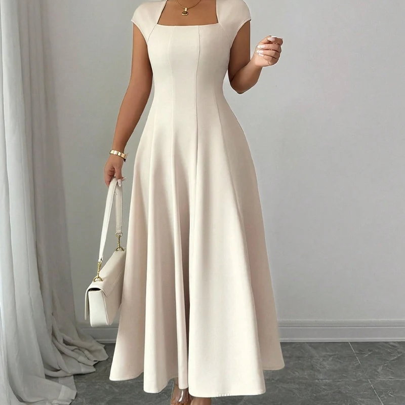 Bethiena | Elegantes A-Linien-Kleid mit Karree-Ausschnitt