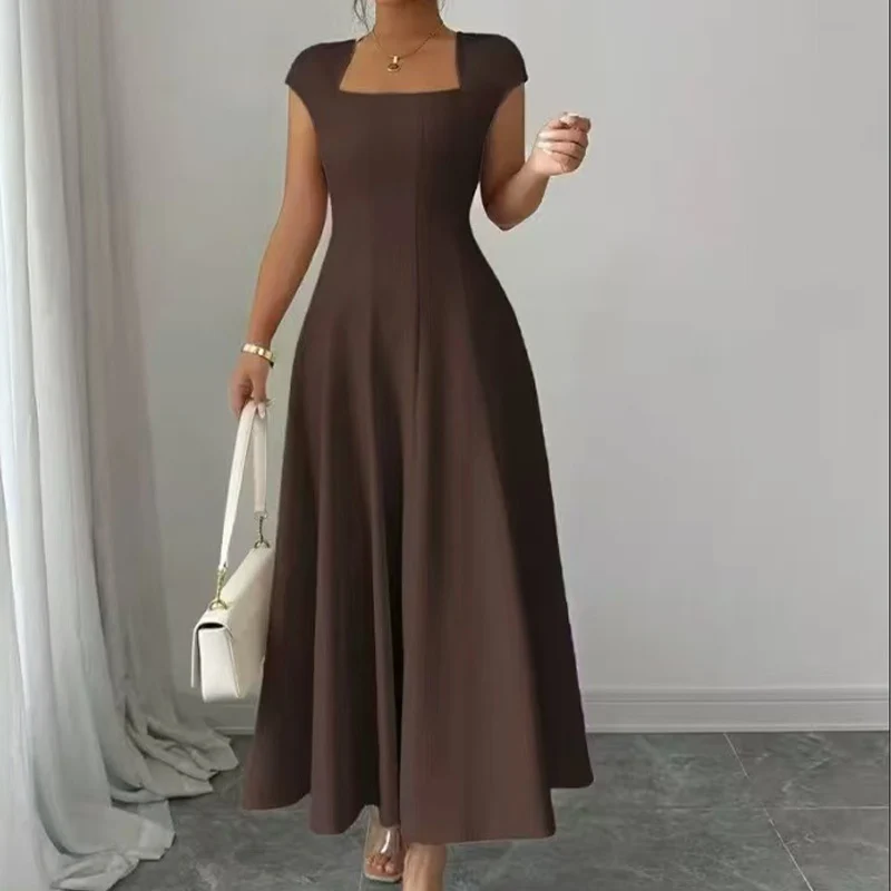 Bethiena | Elegantes A-Linien-Kleid mit Karree-Ausschnitt