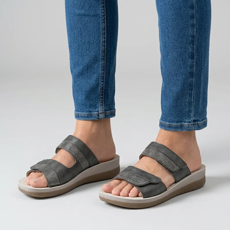 Jaika | Stilvolle Damen-Slipper mit gepolsterter Sohle