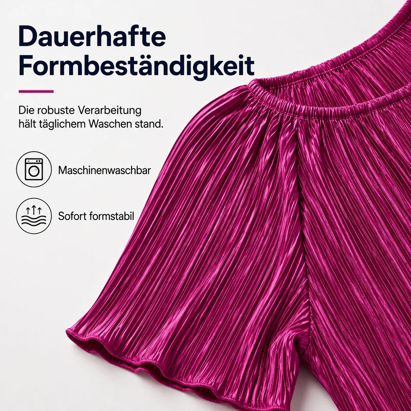 Naristella | Figurschmeichelnde Plissee-Bluse in großen Größen