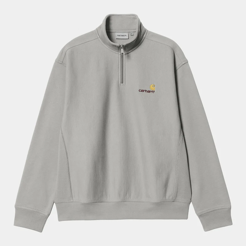 Carhartt WIP Herren Halb-Zip-Reißverschluss American Script Sweatshirt - Marengo