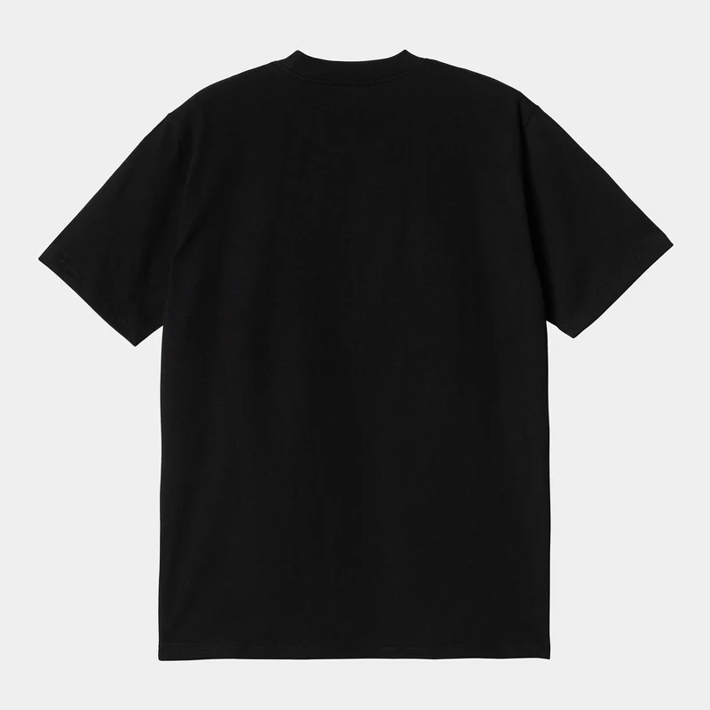 Carhartt WIP Herren Slow Script Kurzarm-Bio-T-Shirt – Schwarz