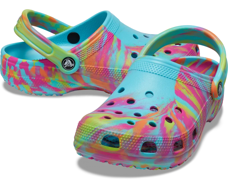Crocs Klassischer Unisex-Marmor-Clog – Neptun