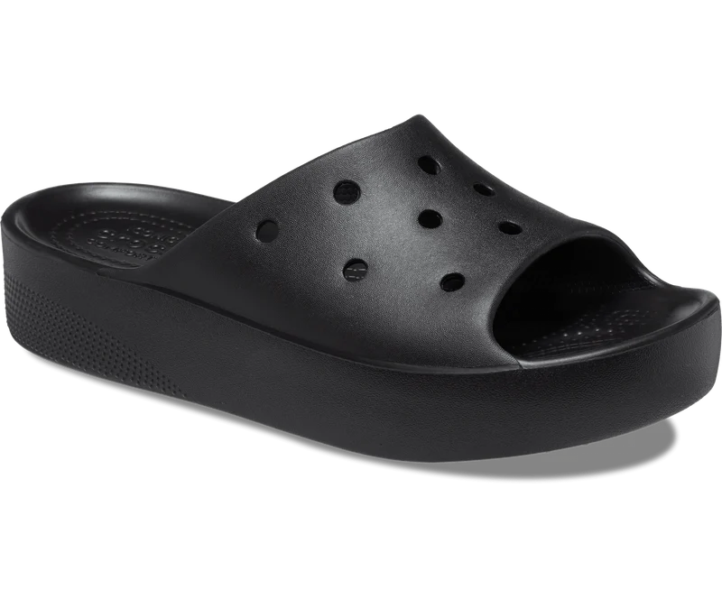 Crocs Klassische Unisex-Plateaurutsche – Schwarz