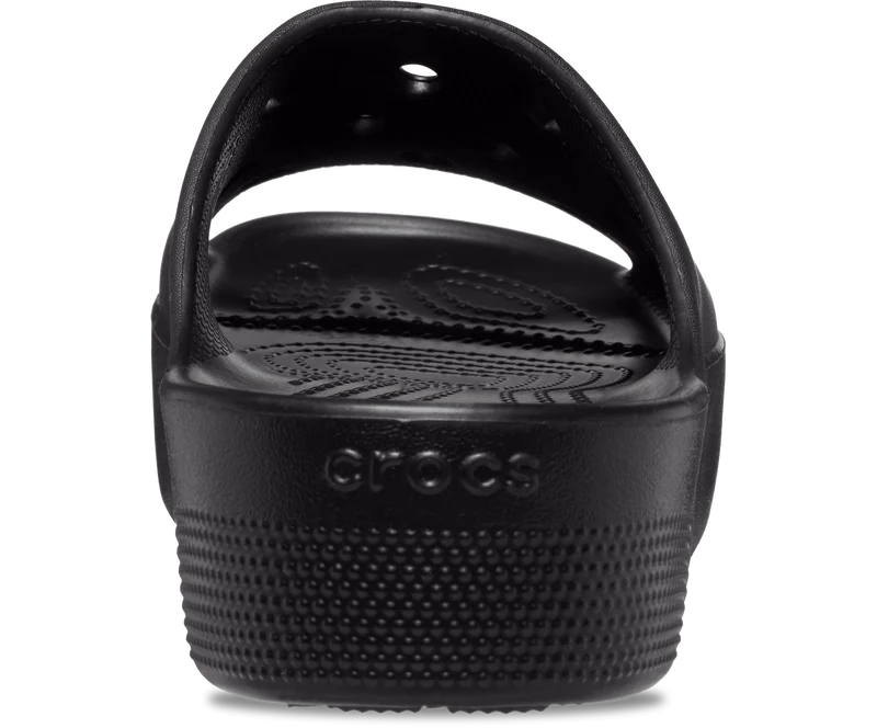 Crocs Klassische Unisex-Plateaurutsche – Schwarz
