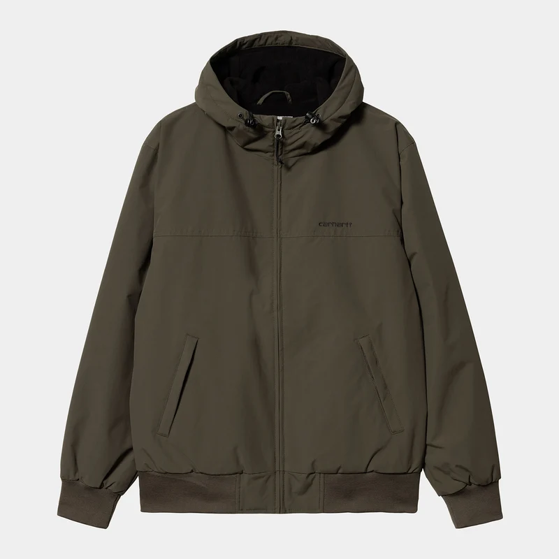 Carhartt WIP Segeljacke mit Kapuze für Herren - Zypresse / Schwarz