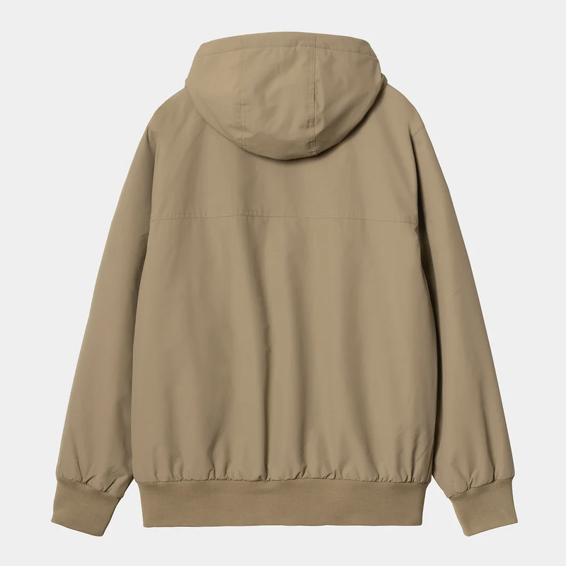 Carhartt WIP Herren-Segeljacke mit Kapuze – Leder / Schwarz