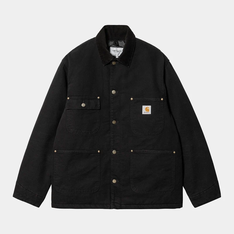 Carhartt WIP Herren OG Chore Aged Canvas Jacke – Schwarz / Schwarz