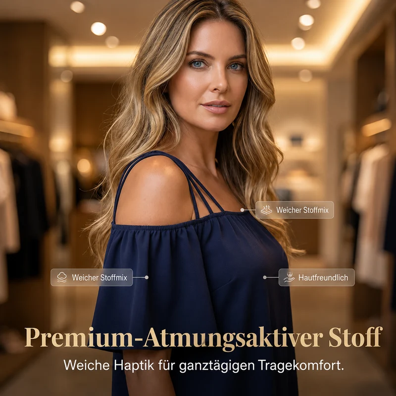 Rosevida | Lockeres Minikleid mit feinen Spaghettiträgern