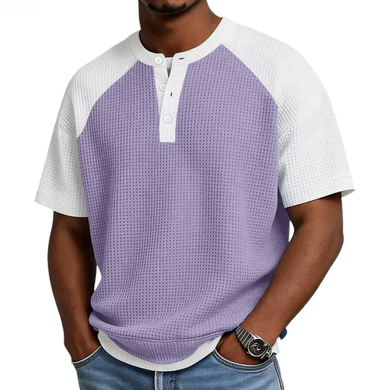 Reyvan | Gestricktes Herren-Sommerhemd mit Knopfleiste