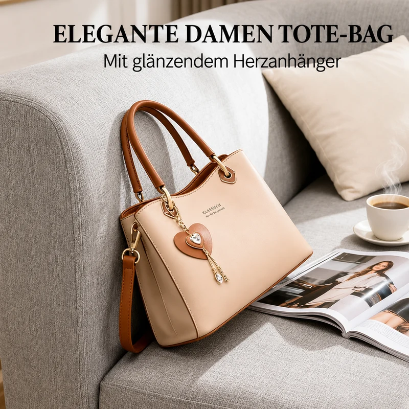 Lumira | Modische Handtasche mit glänzendem Herzdetail