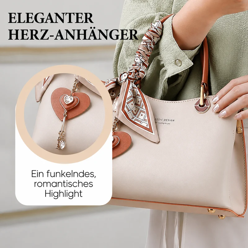 Lumira | Modische Handtasche mit glänzendem Herzdetail