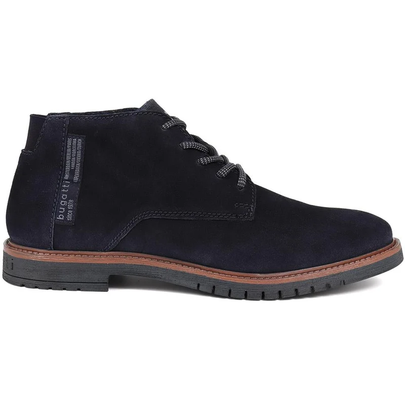 Caj Leather Chukka Boots - BUG38505 / 324 038 - Navy Suede
